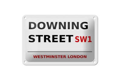 Blechschild London 18x12cm Westminster downing Street SW1 Deko Schild