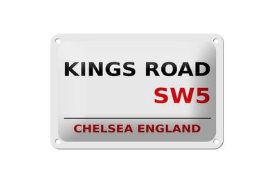Blechschild London 18x12 cm England Chelsea Kings Road SW5 Deko Schild