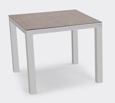 Housten Tisch 90x90 Alu Silber