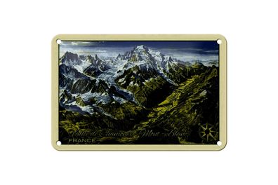Blechschild France 18x12 cm Vallee de Chamonix Mont Blanc Deko Schild