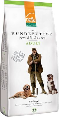 3kg DEFU Hund Adult Bio Geflügel Premium Bio Tro­cken­fut­ter