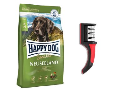 12,5kg Happy Dog Neuseeland Hundefutter + Gratis Messerschärfer 3-Stufen