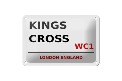 Blechschild London 18x12 cm England Kings Cross WC1 Metall Deko Schild