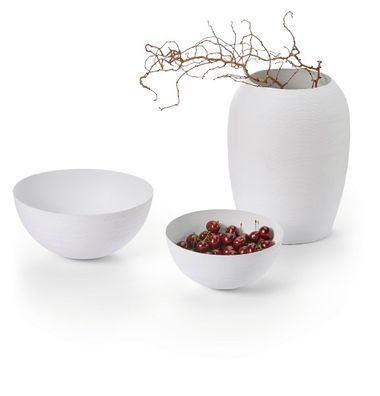 3er-Set Bianco Collection Schale Obstschale Vase Blumenvase - Philippi Design