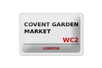Blechschild London 18x12 cm Covent Garden Market WC2 Deko Schild