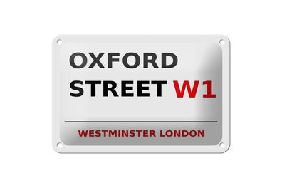 Blechschild London 18x12 cm Westminster Oxford Street W1 Deko Schild
