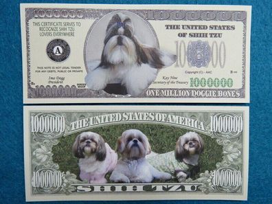 2 x 1 Million Dollar Souvenier Shih Tzu Hund (STH138)