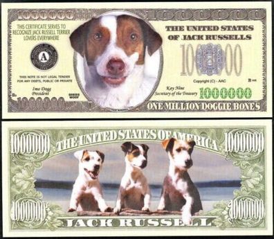 2 x 1 Million Dollar Souvenier Jack Russel Hunde (JRH146)