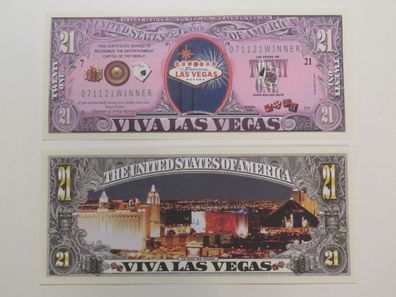 21 Dollar Souvenier Schein Viva Las Vegas (LV157)