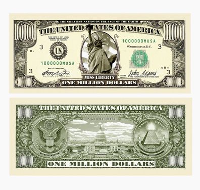 2 x 1 Million Dollar Souvenier Schein America Liberty (AL158)