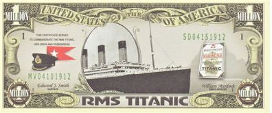 RMS Titanic 1 Million Dollar Souvenier Schein (TI203)