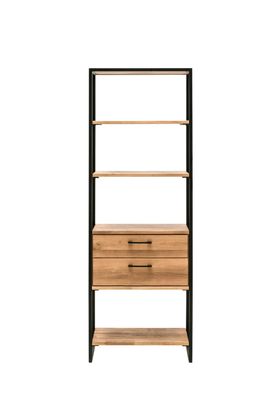 Frame Regal 60 Eiche Schwarz / Braun