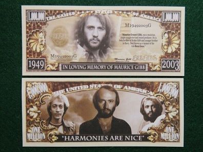 Maurice Gibb Of The Bee-Gees 1 Million Dollar Souvenier Schein (BE206)