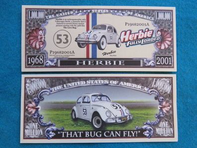 Herbie 1 Million Dollar Souvenier Schein (H208)