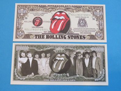 Die Rolling Stones Band 1 Million Dollar Souvenier Schein (RS210)