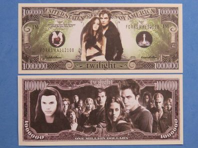 Twilight: Vampir Film Serie Love Saga 1 Million Dollar Souvenier Schein (TV212)