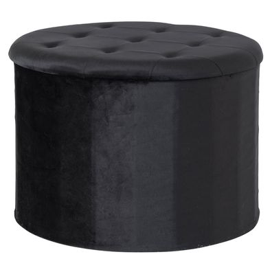 House Nordic Pouf Arya Schwarz