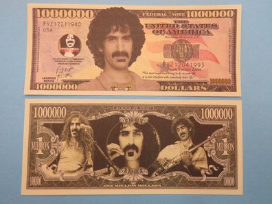 Frank Zappa Master Guitarist - 1 Million Dollar Souvenier Schein (FZ221)