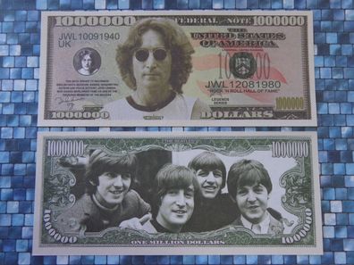 John Lennon(The Beatles) - 1 Million Dollar Souvenier Schein (JL224)
