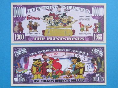 Die Flintstones 1960-1966 Cartoon - 1 Million Dollar Souvenier Schein (F239)