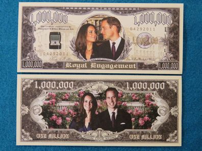 Royal Engagement: Prince William & Kate - 1 Million Dollar Souvenier Schein (RA242)
