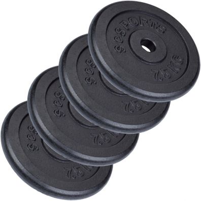 ScSPORTS® Hantelscheiben Set 30 kg Ø 30mm Gusseisen Gewichtsscheiben Gewichte