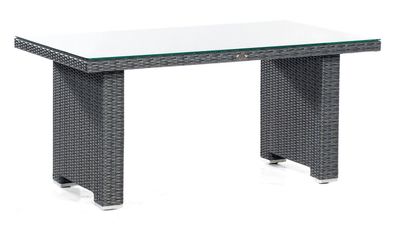 Residence Dining-Tisch 140x65 Kunststoffgeflecht Graphitschwarz