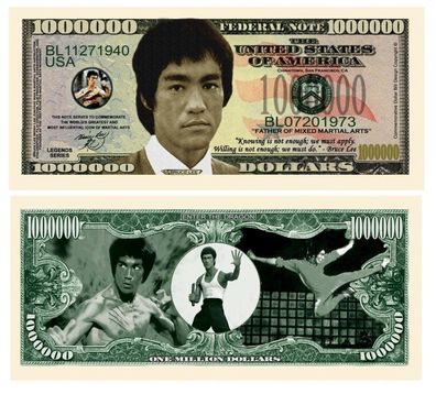 Bruce Lee Limited Edition 1 Million Dollar Souvenier Schein (BL604)