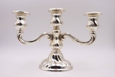Antik 835 Silber Kandelaber 16,2cm 382g / Kerzenleuchter / Leuchter 2#Z3