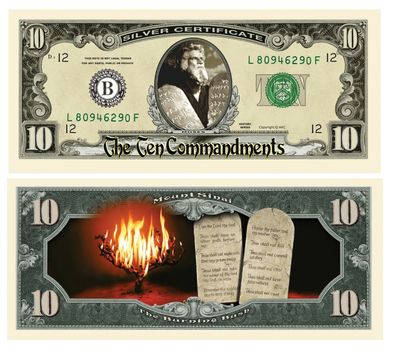 Moses Ten Commandments - 1 Million Dollar Souvenier Schein (M609)