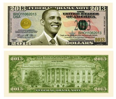 Barack Obama 2013 - 1 Million Dollar Souvenier Schein (BO610)