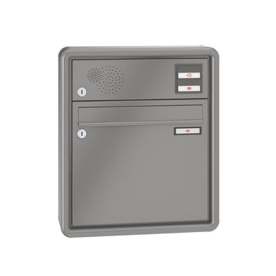 RENZ RS2000 Aufputz-Briefkasten Postkasten RAL 9007-Farbe 17 L Sprechsieb oben