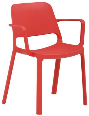 Stapelstuhl Biel Stuhl 4-Fuß Rot