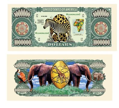 2 x 1 Million Dollar Souvenier Wild Safari (WS150)