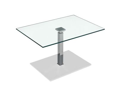 Couchtisch Beistelltisch Glas und Metall 60x90 cm
