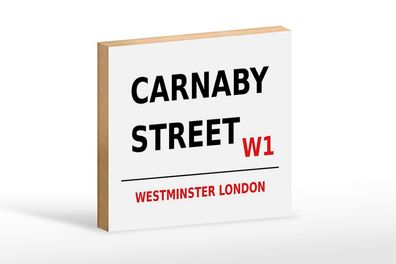 Holzschild London 18x12 cm Westminster Carnaby Street W1 Deko Schild
