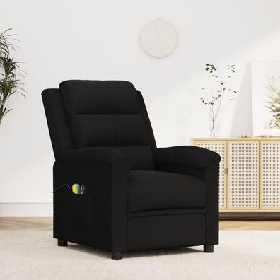 vidaXL Massagesessel Elektrisch Schwarz Samt