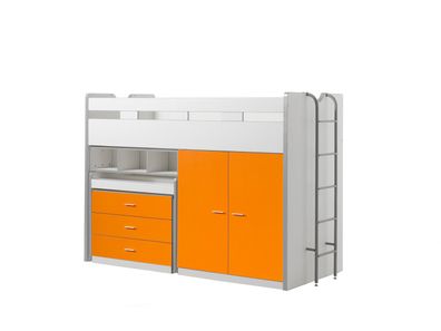 Bett Hochbett 4 Bonny Mehrfarbig 90x200 cm