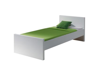 Bett Einzelbett Lara MDF Weiß 120x200 cm