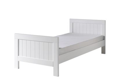 Bett Einzelbett Lewis MDF Weiß 90x200 cm
