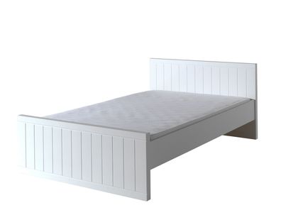 Bett Einzelbett Robin MDF Weiß 120x200 cm