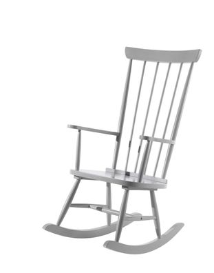 Rocking Chair Schaukelstuhl Gummibaum Grau