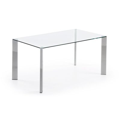 Tisch Spot 162 x 92 cm silber Rechteckig Glas