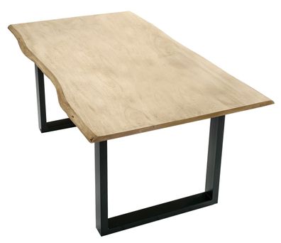 TABLES&Co Tisch 160x85 Akazie Natur Stahl Schwarz