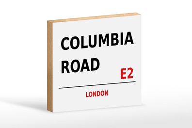Holzschild London 18x12 cm Columbia Road E2 Geschenk Deko Schild