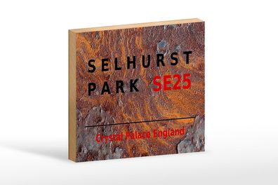 Holzschild London 18x12 cm England Selhurst Park SE25 Deko Schild