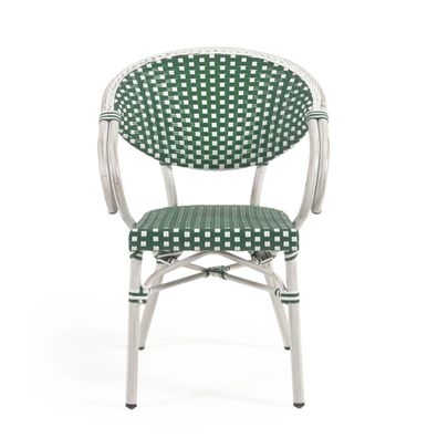 Outdoor Bistro-Stuhl mit Armlehne Marilyn 57 x 81 x 58 Grün, Weiß