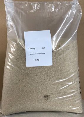 Quarzsand für Filteranlagen 25kg 0,71-1,25 mm Filtersand Sandfilteranlage 0,7