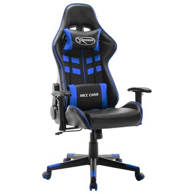 Gaming-Stuhl aus Polyurethan in Schwarz-Blau