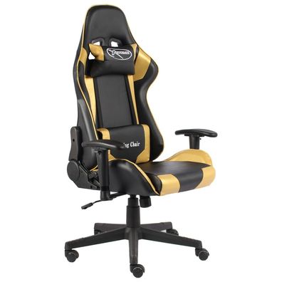 Drehbarer Gaming-Stuhl in Gold aus PVC